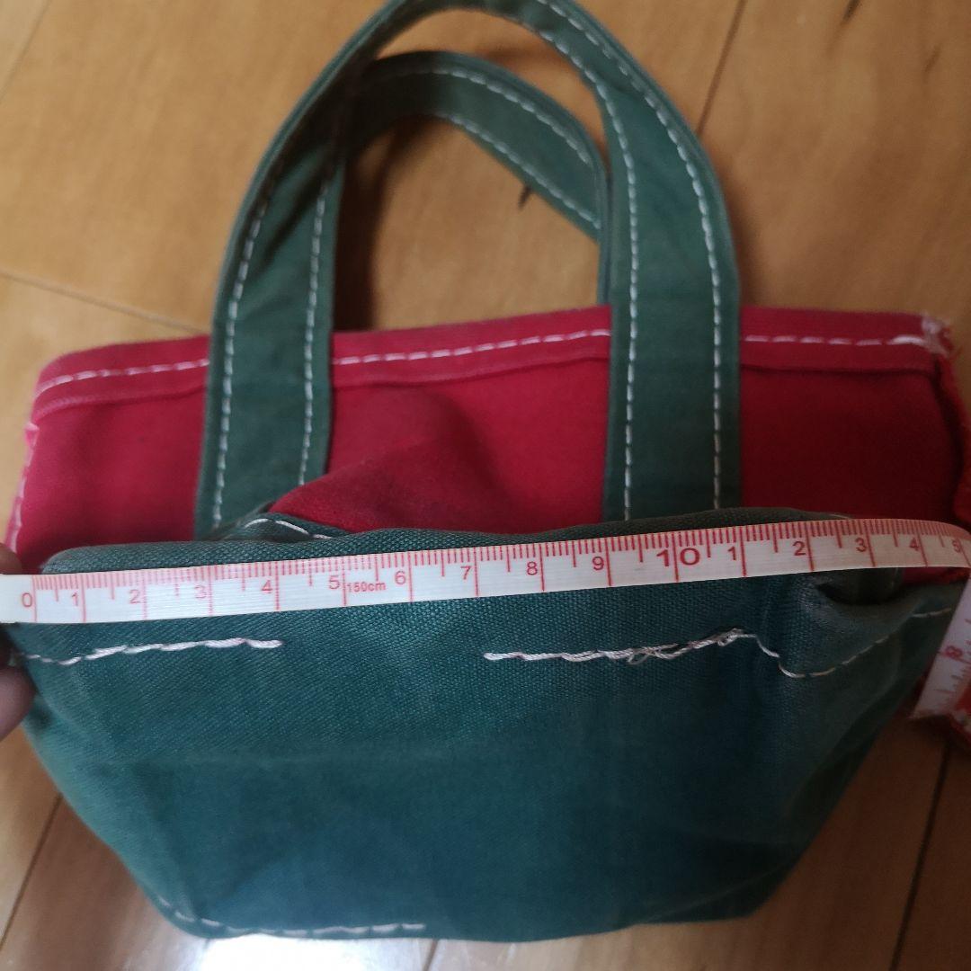 L.L.Beanトートバッグ 赤×緑 vintage