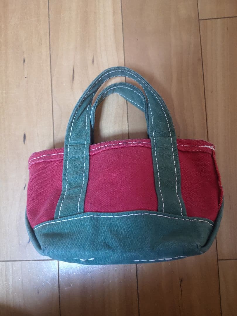 L.L.Beanトートバッグ 赤×緑 vintage