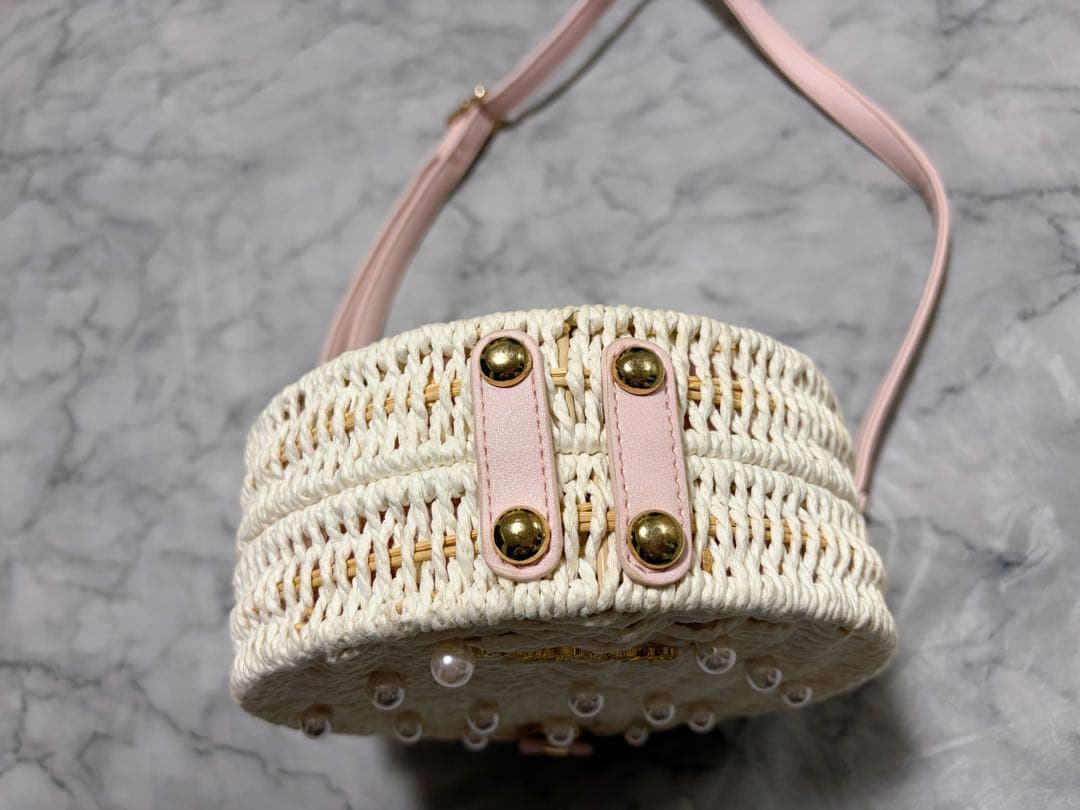 メゾピアノ ユニコーンスカイ柄 浴衣 140 パール かごバッグ セット