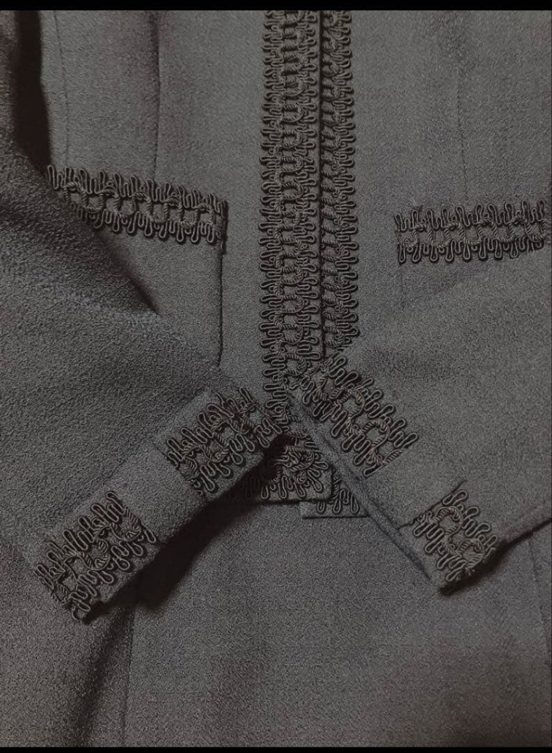 美品クレージュ　スーツ　ノーカラー　ワンピース　ジャケット　刺繍　セレモニー