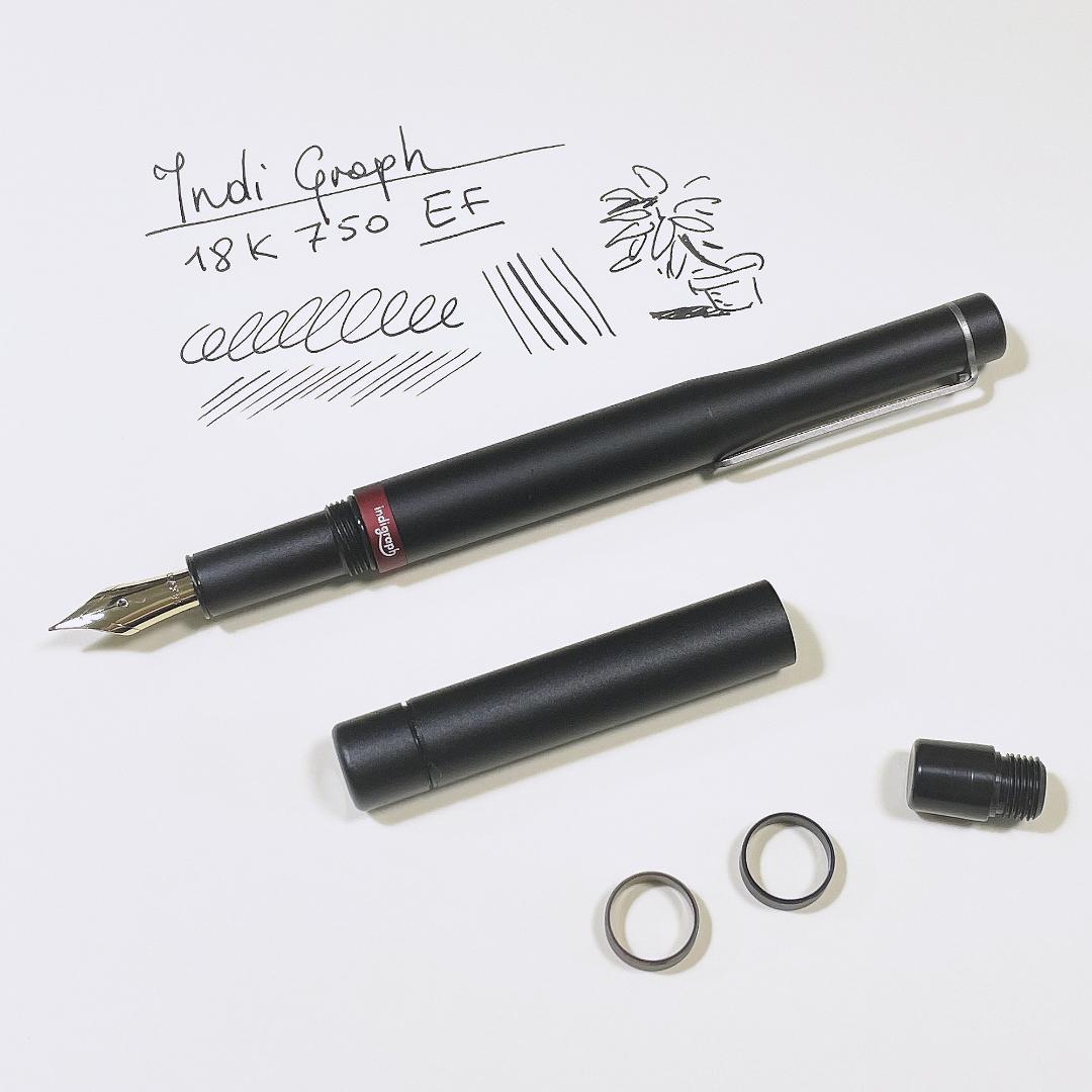 IndiGraph インディグラフ 万年筆 18K 750 EF [スペイン製]