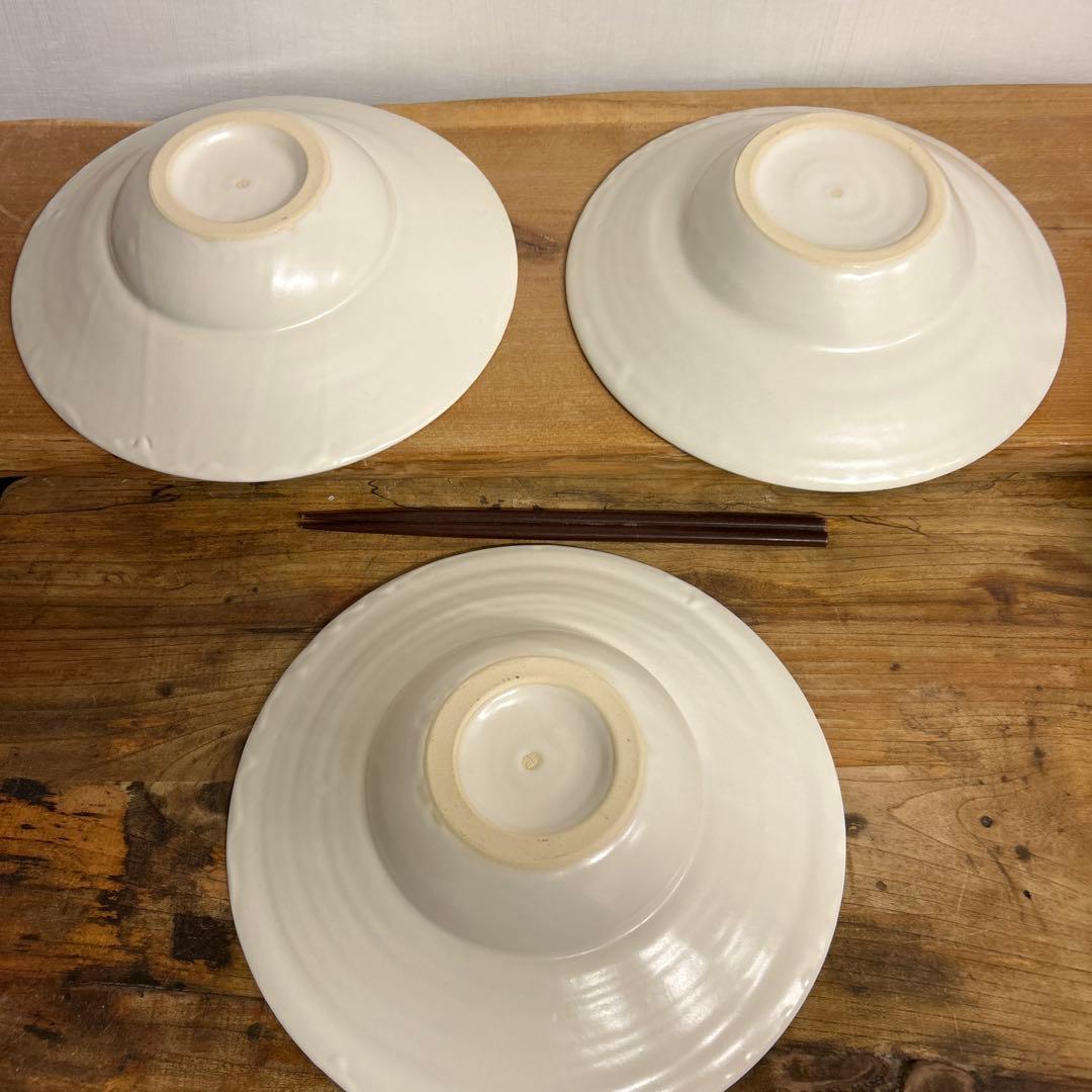 ちゃーさん　新品　陶器　陶芸作家　リム鉢3個　199