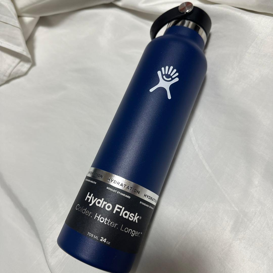 新品　廃盤　ネイビー　Hydro Flask ステンレス製水筒 24 oz