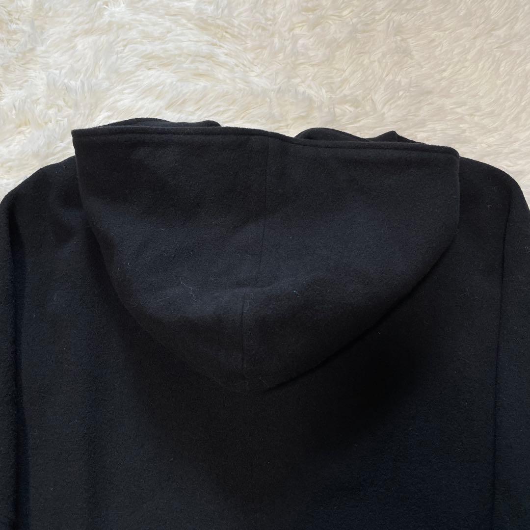 BEARDSLEY メルトンウール混　フーディコート ビッグシルエット　ブラック