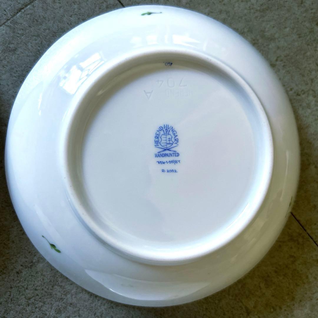 値下げ❗️ヘレンド　ヴィクトリアブーケ　アポニーグリーン　その他　深皿　6枚セット