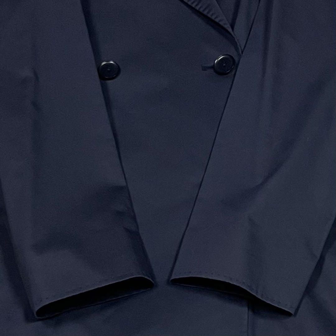 MaxMara ダブル ベルテッドコート ネイビー 銀タグ イタリア製 サイズM