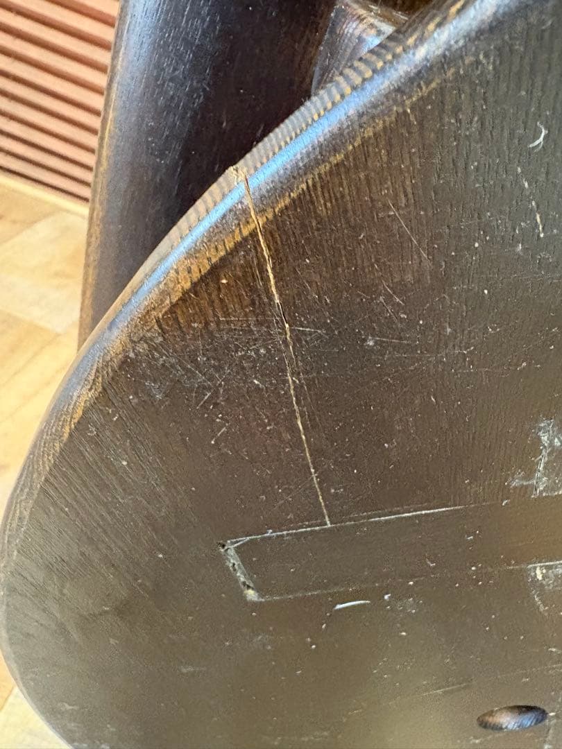 回転座椅子　無垢　和モダン　和室　タモ材　オーク材