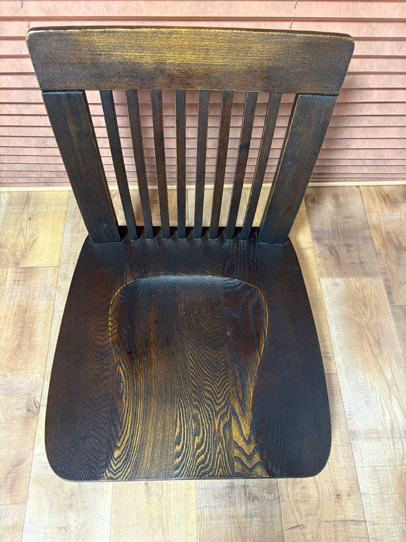 回転座椅子　無垢　和モダン　和室　タモ材　オーク材