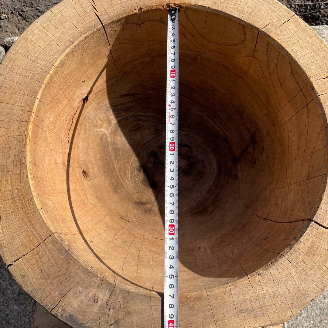 臼・うす・ウス・欅臼・餅つき臼３升臼杵2本セット横浜から50kmほど