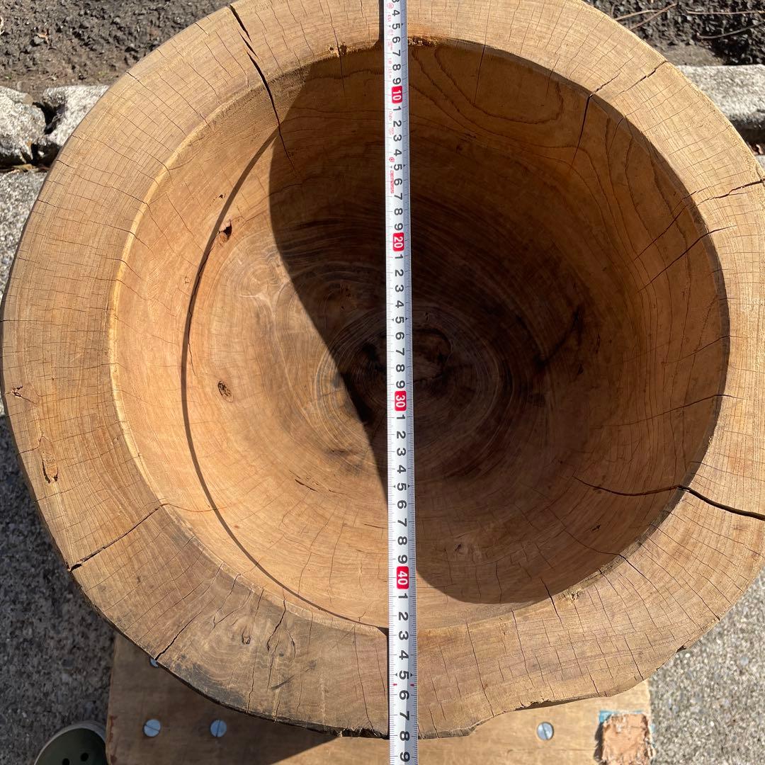 臼・うす・ウス・欅臼・餅つき臼３升臼杵2本セット横浜から50kmほど