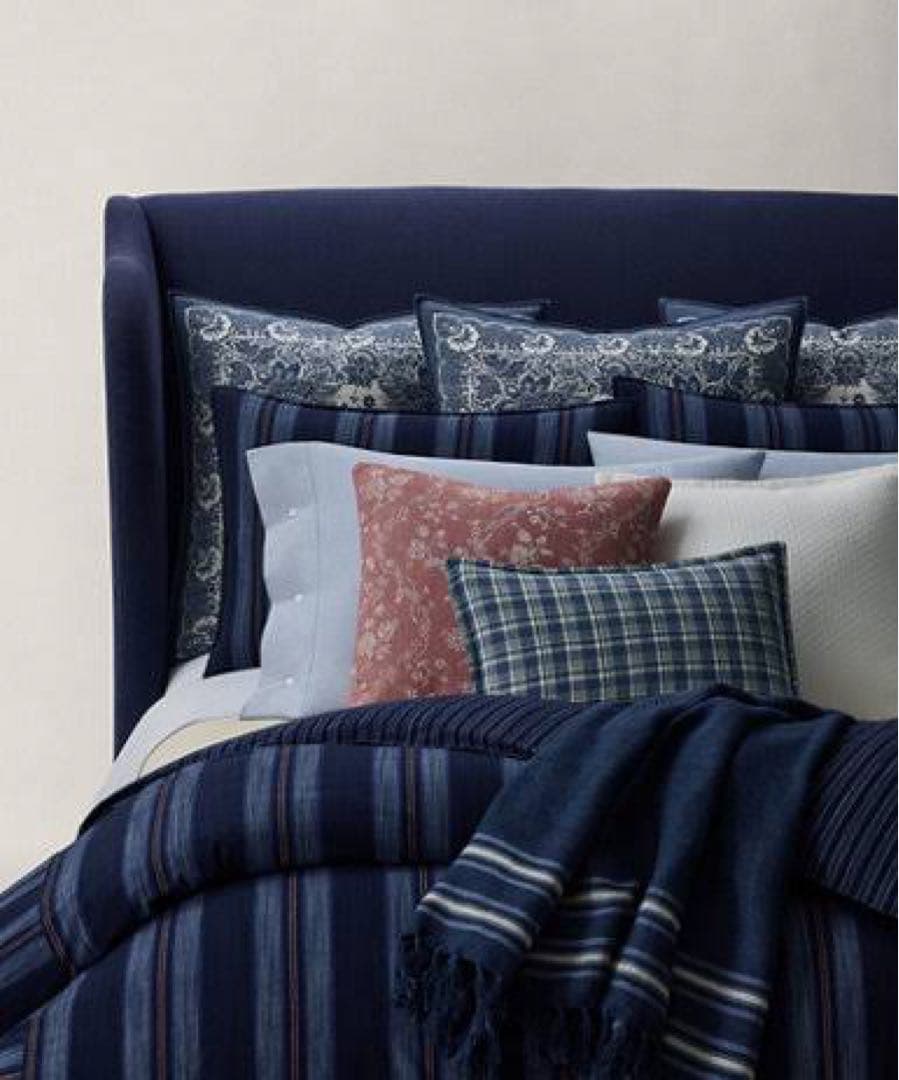 未使用ラルフローレン　シングルコンフォーターカバー&ピロケース2枚セット　青花柄