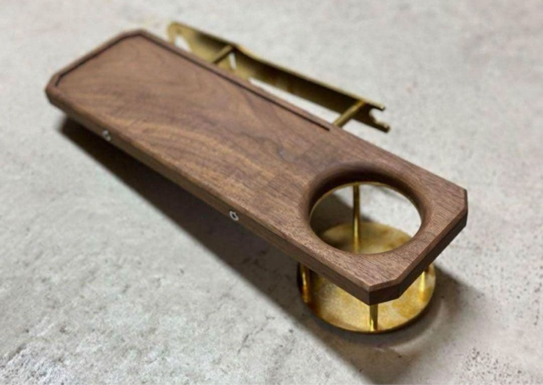 【明日までのタイムセール】ウォルナット&真鍮　カーミットチェア　ドリンクホルダー