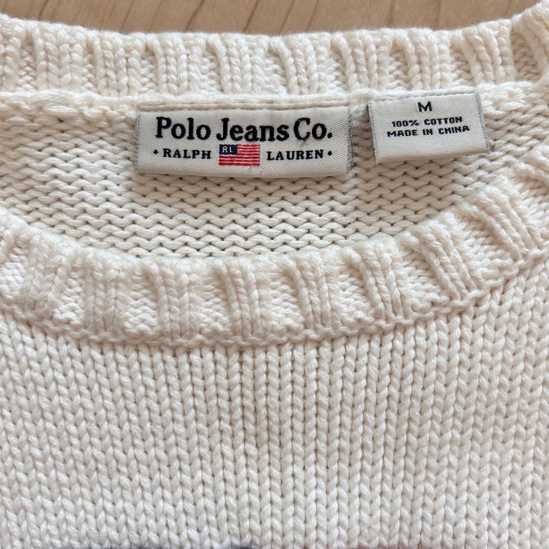 ラルフローレン　ポロジーンズ　星条旗　コットンセーター　アメリカンフラッグ