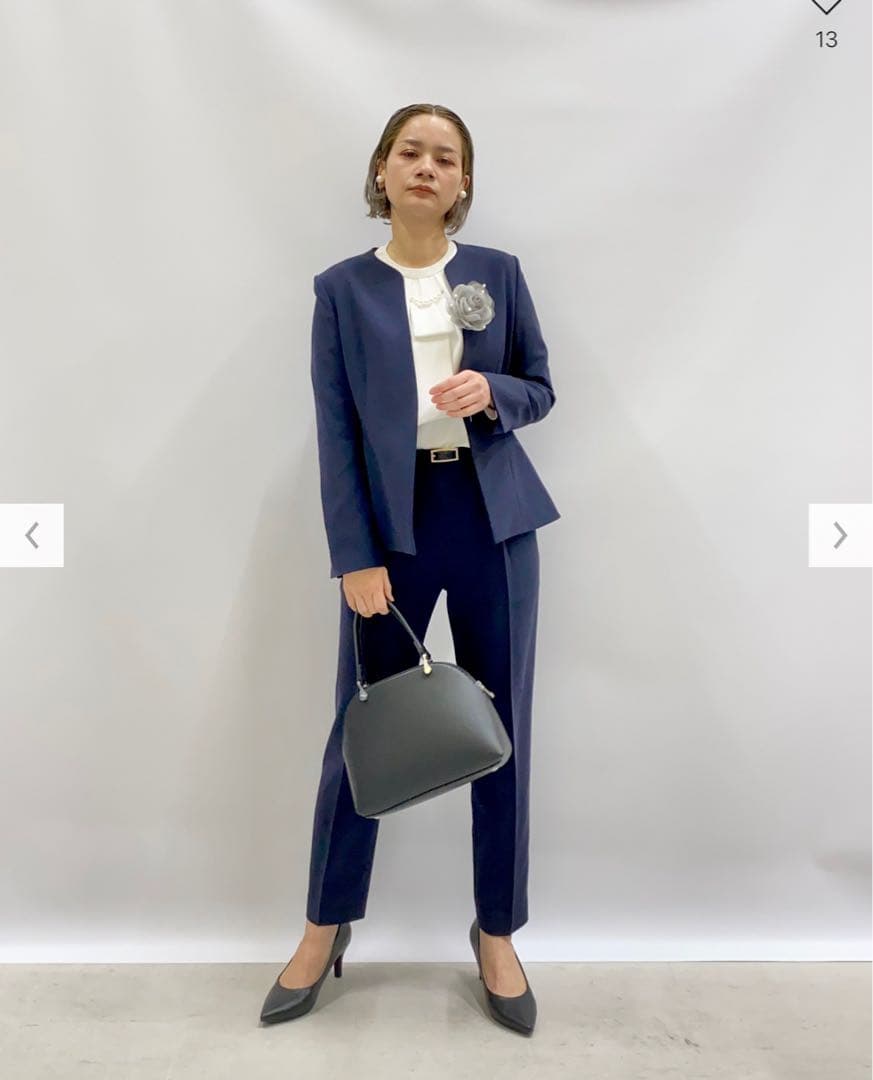 PLSTトリアセブレンドプレミアムジャケット上下セットネイビー