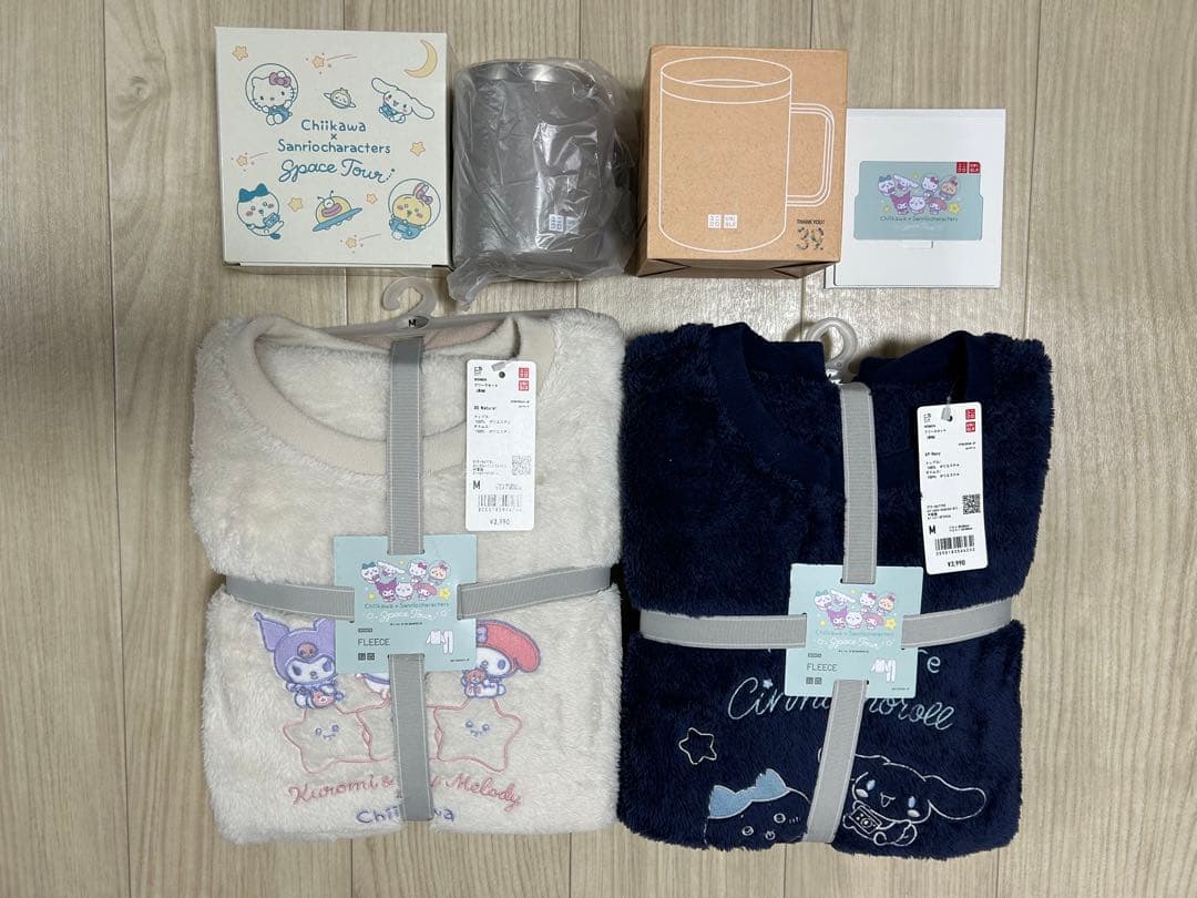 ちいかわサンリオコラボフリース2点セット