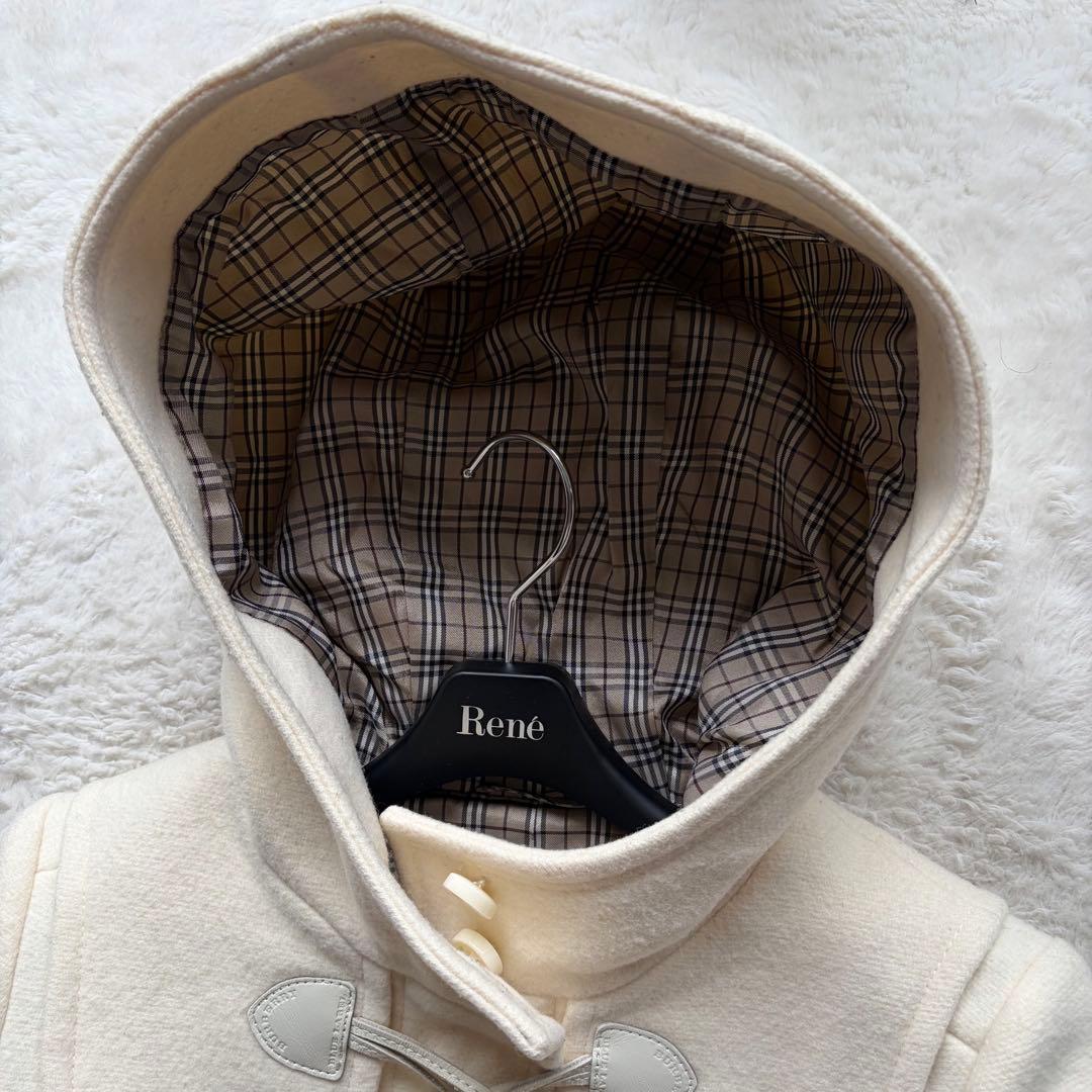 【美品】バーバリーブルーレーベル ダッフルコート ノバチェック ホワイト 38