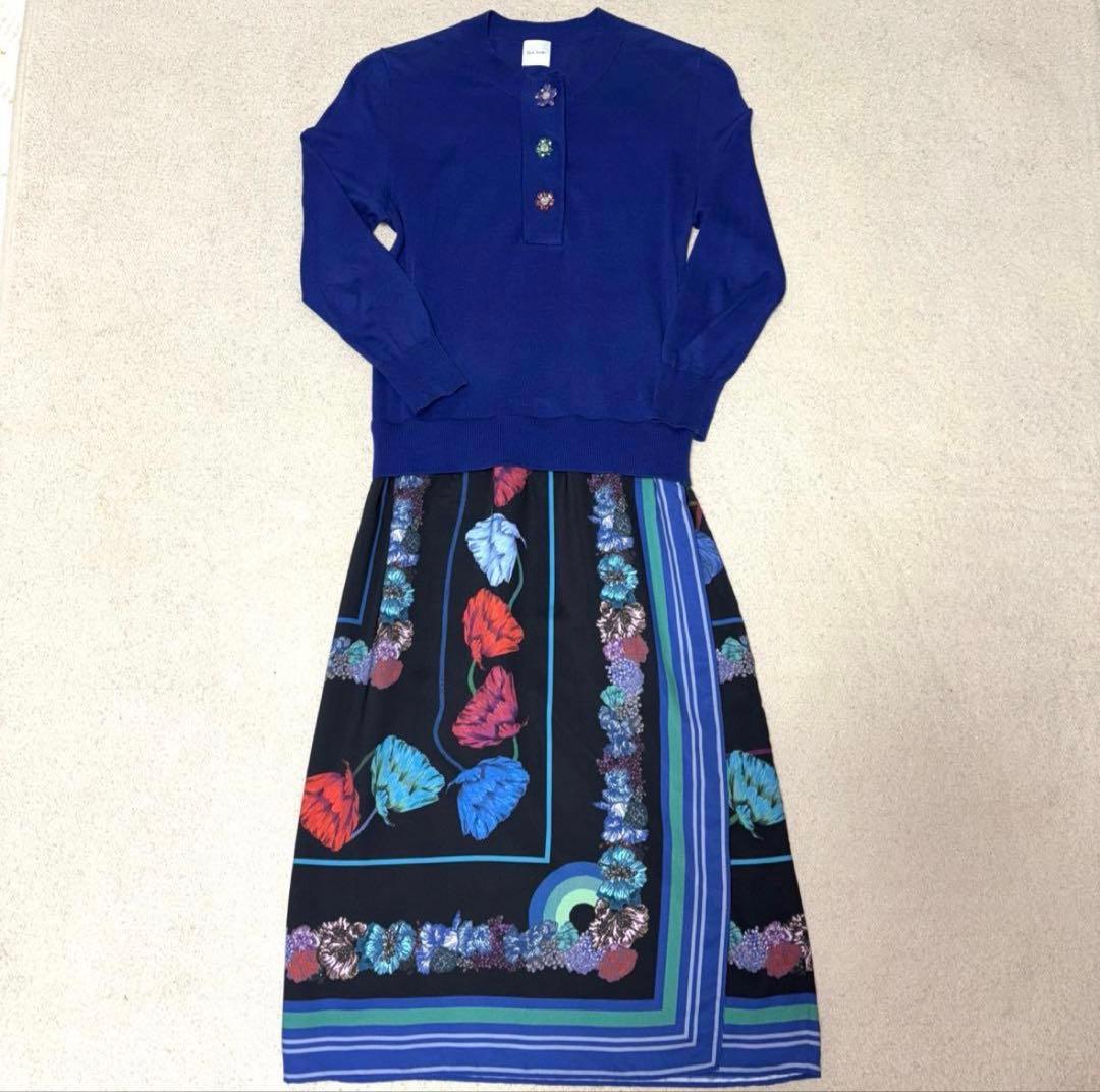 Paul Smith ポールスミス・花柄ワンピース ロング丈・Sサイズ