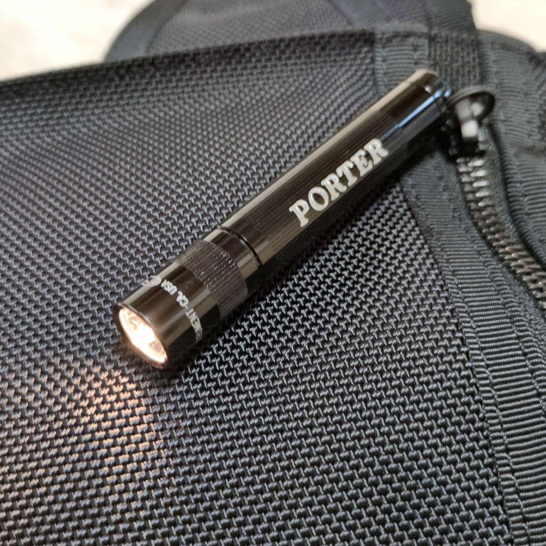 【新品同様】PORTER　HEAT　ウエストバッグ　L　マグライト付　現行モデル