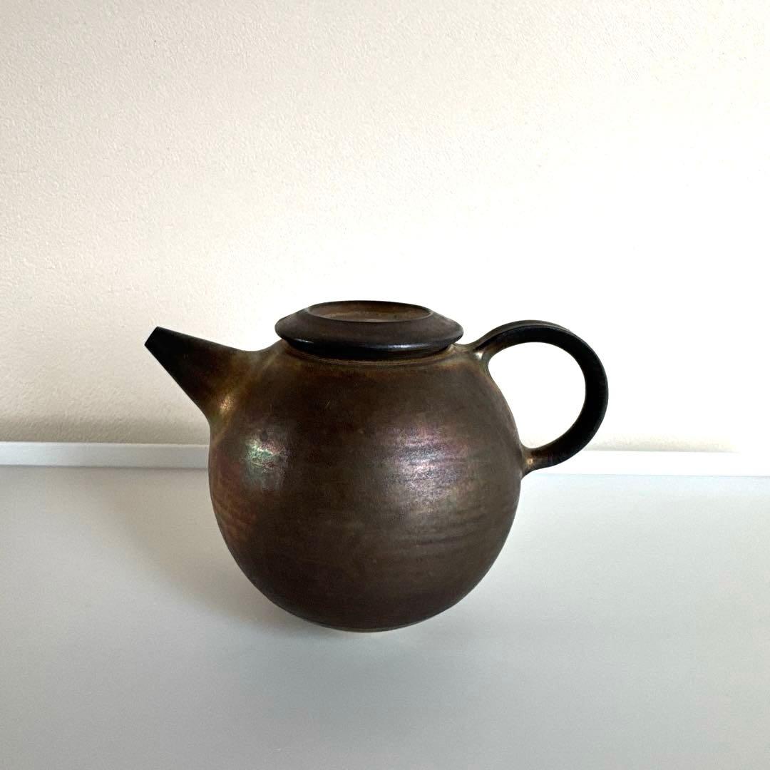 服部竜也　銀彩　ポット　陶器