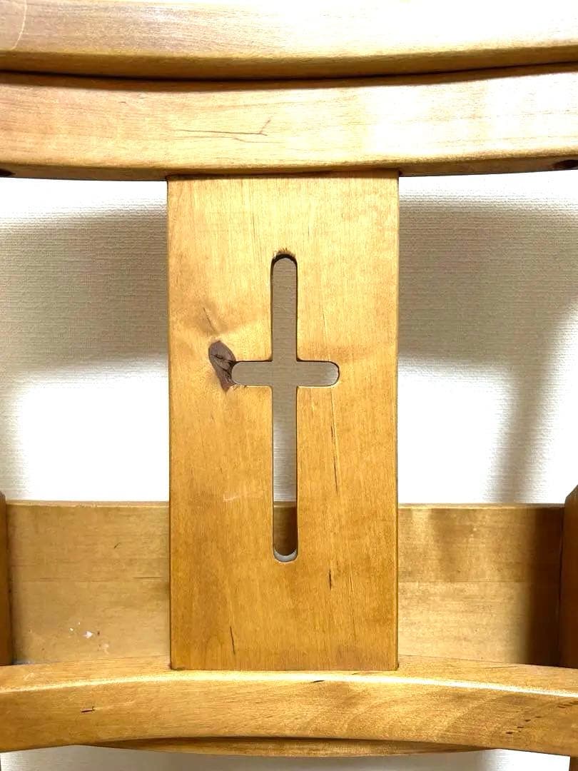 enfant チェア 2脚セット チャーチチェア ブックラック付き