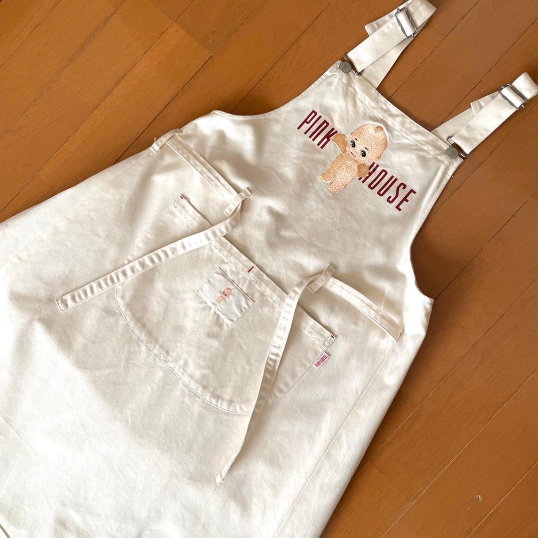 ピンクハウス キューピー エプロン 巻きスカート エプロンドレス