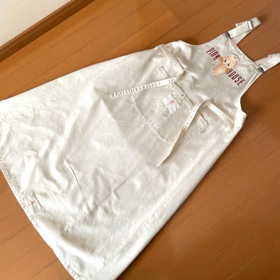 ピンクハウス キューピー エプロン 巻きスカート エプロンドレス