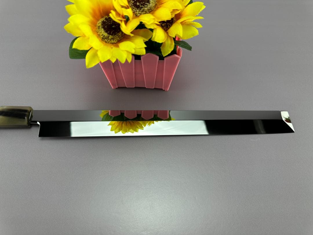 梵静刃物 ウルトラ鏡面仕上げ 蛸引き包丁タコ引き 尺 スネークウッド白水牛八角柄