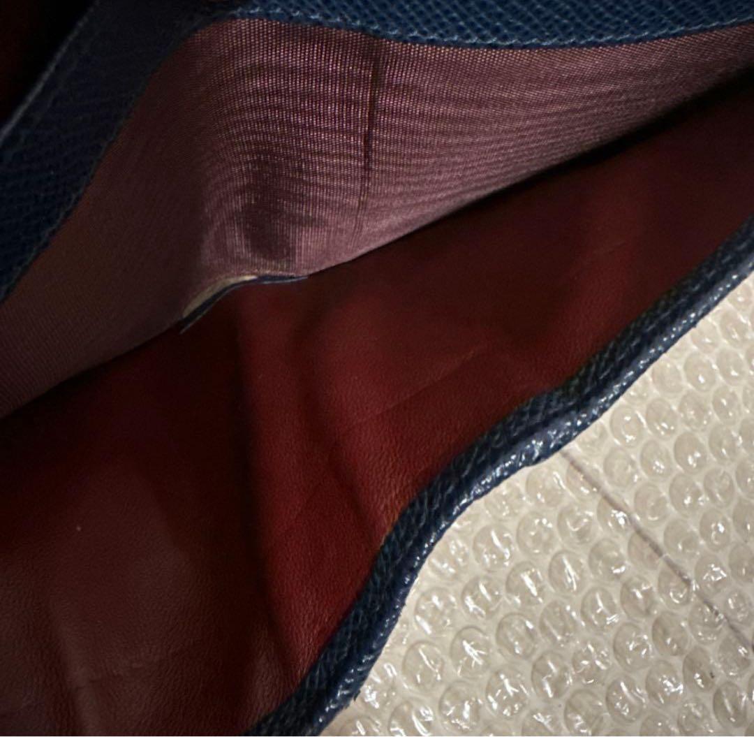 二つ折り財布　BVLGARI ブルー