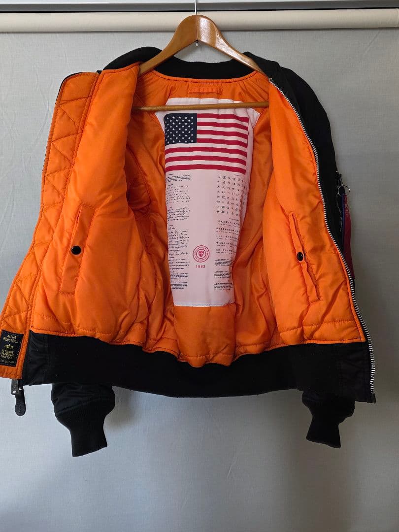 月*様 【ALPHA】 MA-1フライトジャケット ブラック Sサイズ