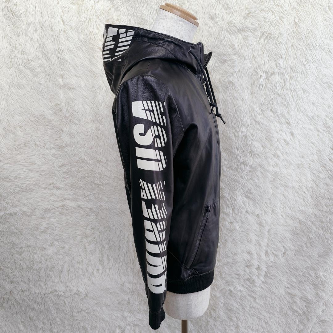 極美品✨　AVIREX　アヴィレックス　レザージャケット　パーカー　ラム羊　本革