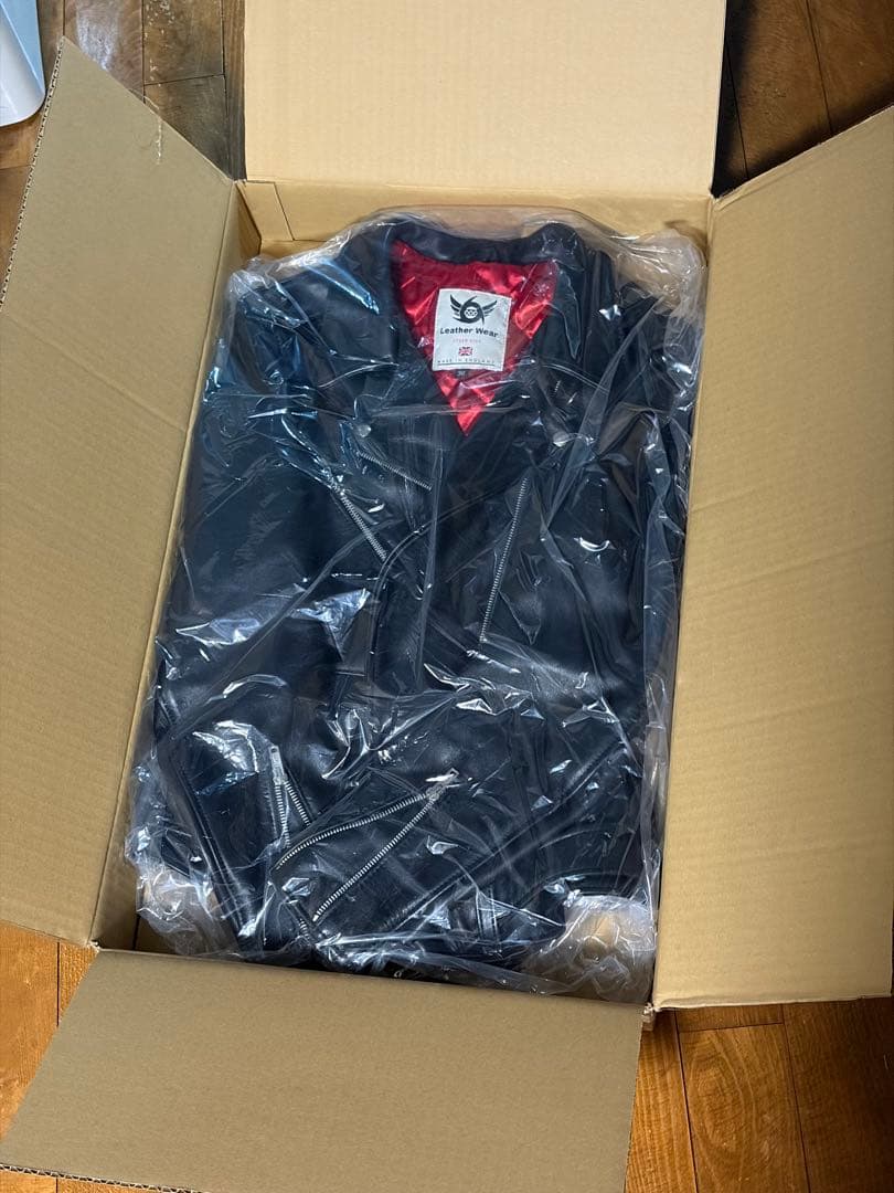 666スティアハイド　36　イングランド製　レザーダブルライダースジャケット