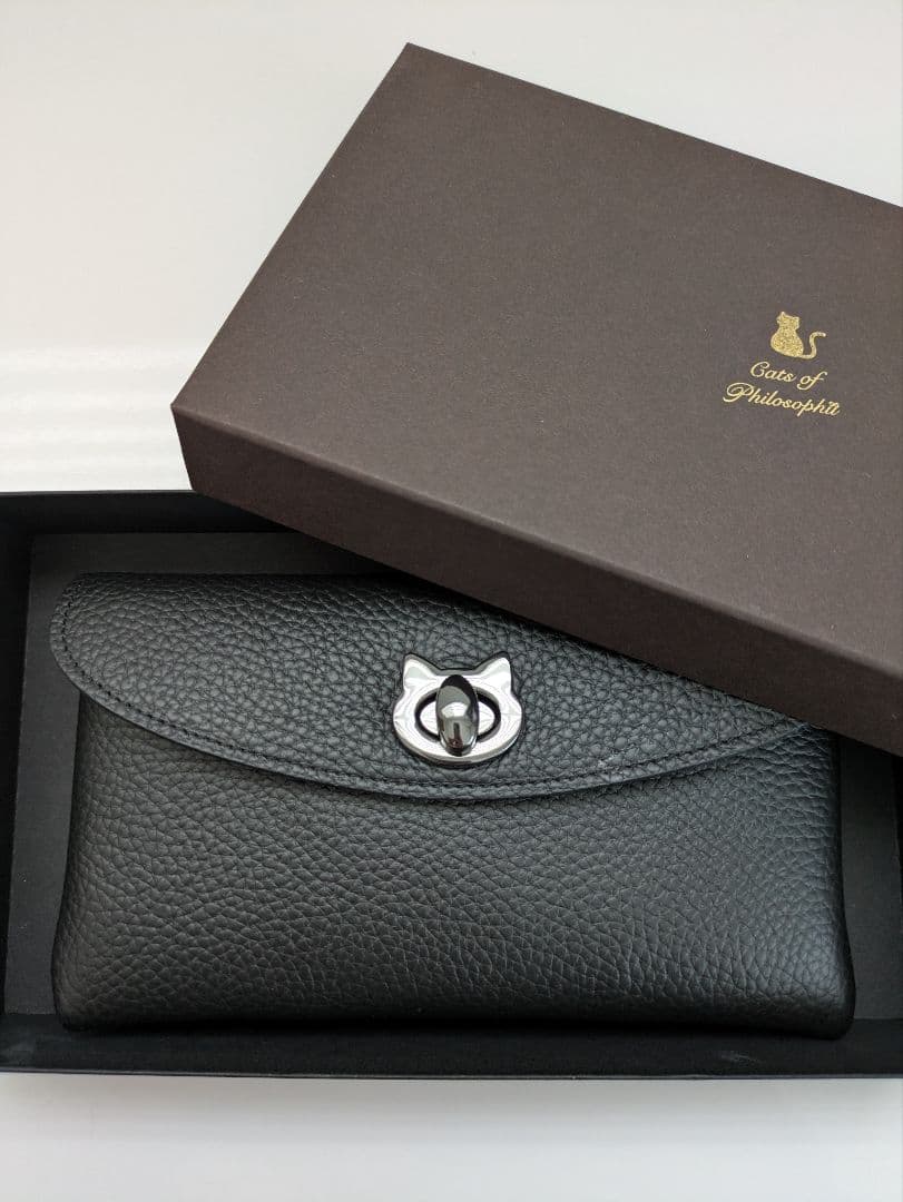 Philosophii　フィロソフィー　猫　二つ折り財布 ブラック