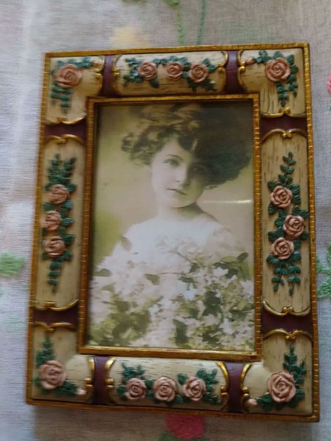 アンティーク　ローズ　フォトフレーム