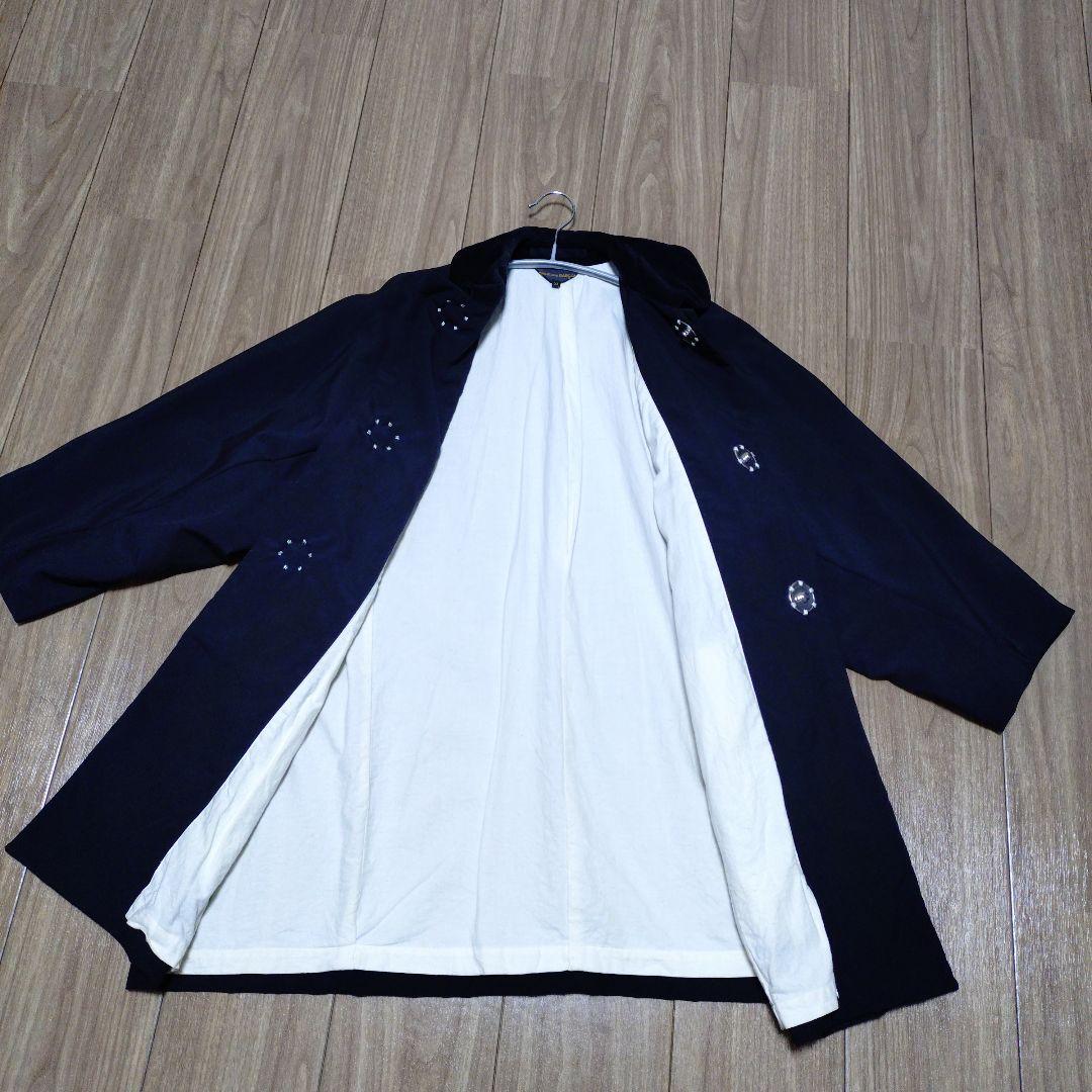 【美品】コムデギャルソン　コート　ビッグスナップボタン　ブラック