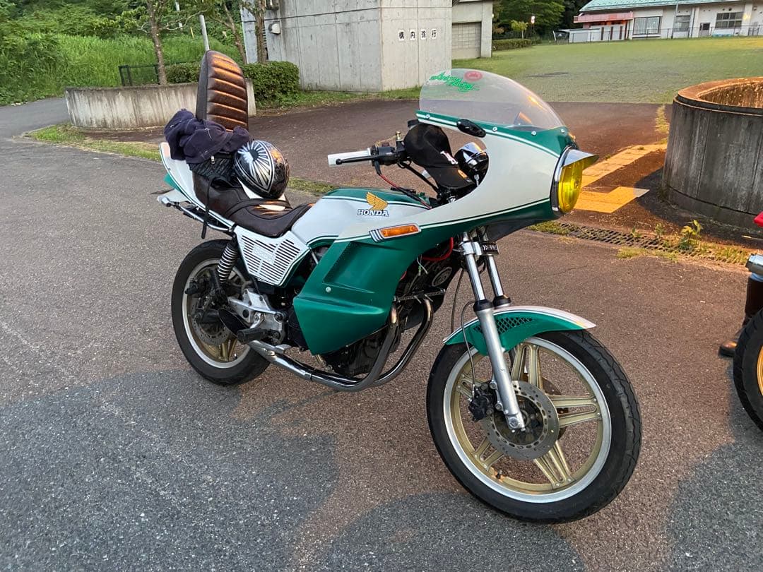 当時物 ロケットカウル 象鼻ステー付き イノウエタイプ コミネタイプ