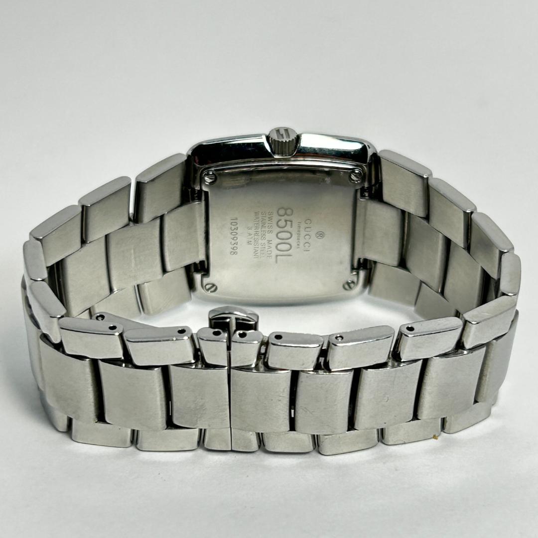 【新品電池】GUCCI グッチ 8500L グレー文字盤 腕時計 レディース