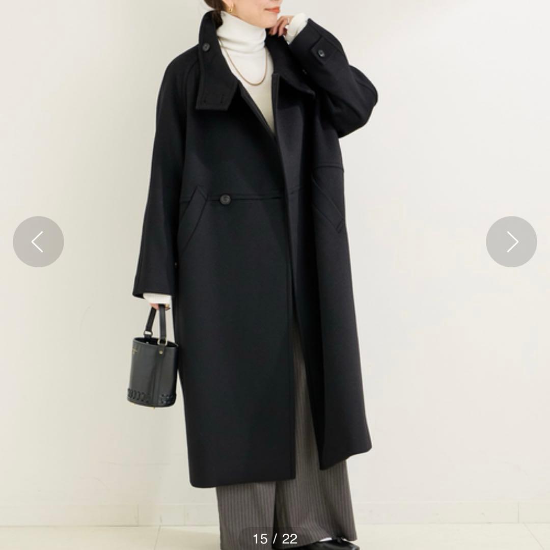 極美品♡完売品B.C STOCK WビーバーコクーンW前スタンドコート 24AW