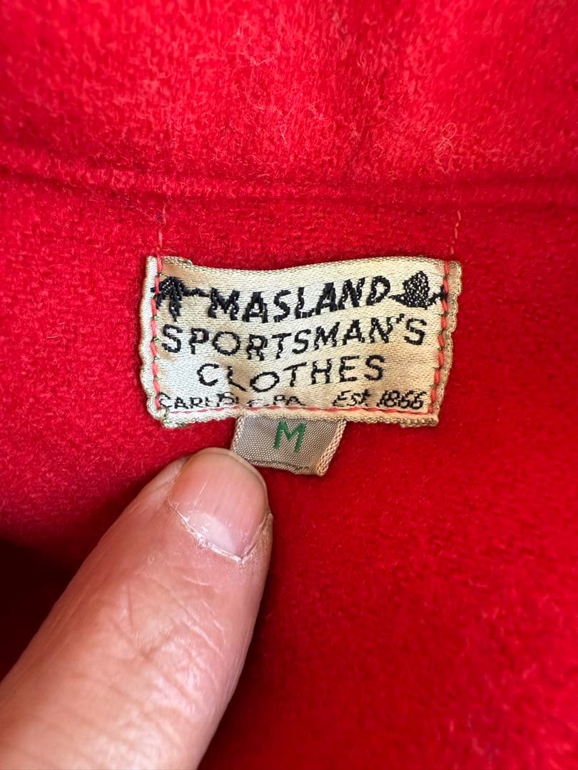 1950年代　ハンティングジャケット　Masland ウールジャケット 赤