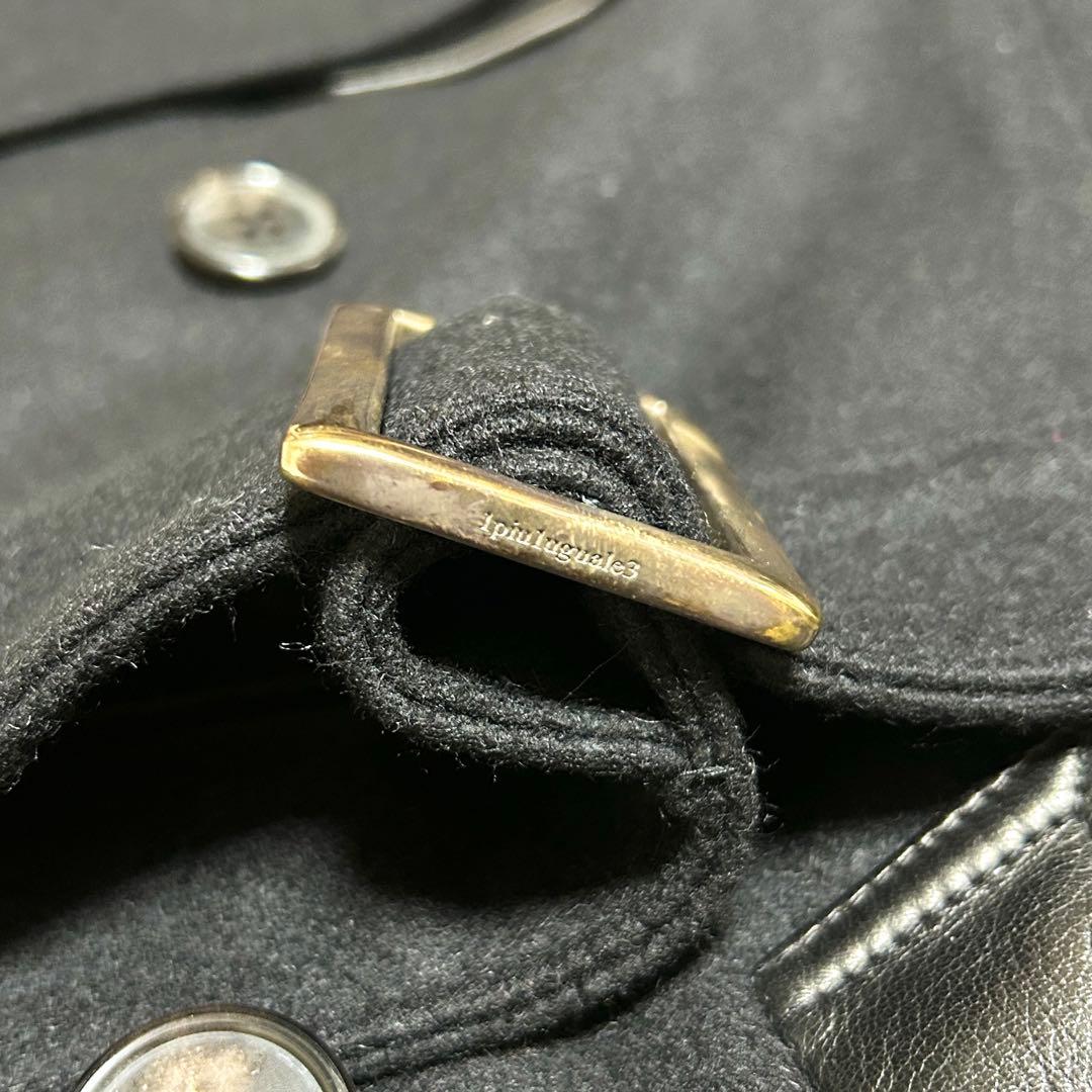 希少✨美品 1piu1uguale3 ミンク ウール レザー トレンチ 異素材