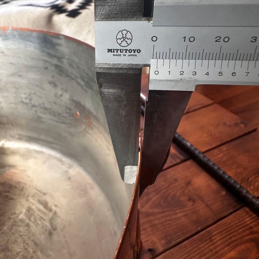 銅鍋　両手鍋　銅製　大型　寸胴鍋　ビンテージ　業務用