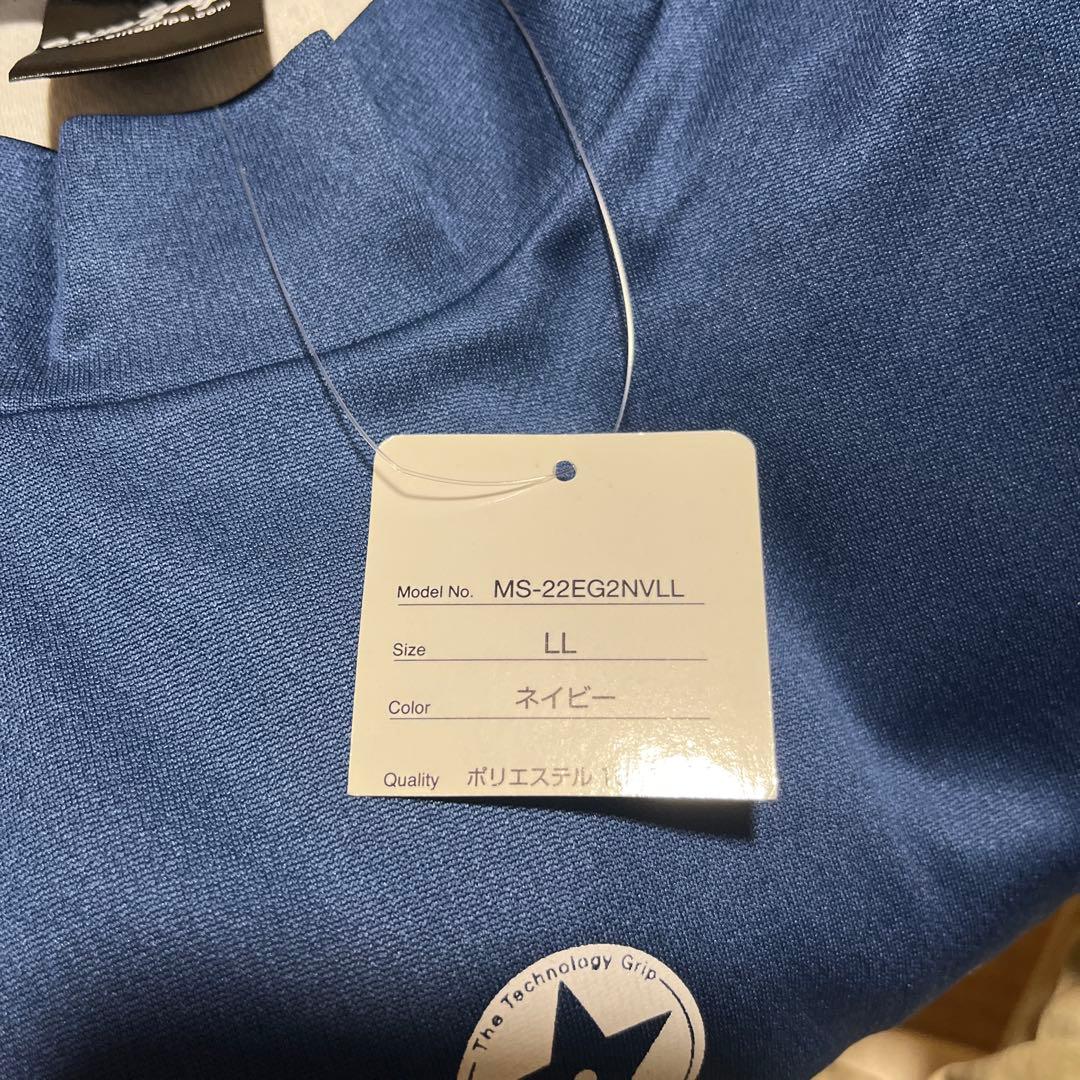 elite grips ネイビーモックネックシャツ LL 未使用