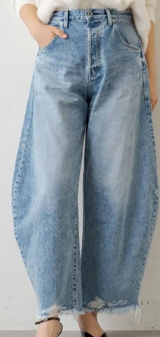 Whim Gazette ウィムガゼット ラインカーブ DENIM デニム 38