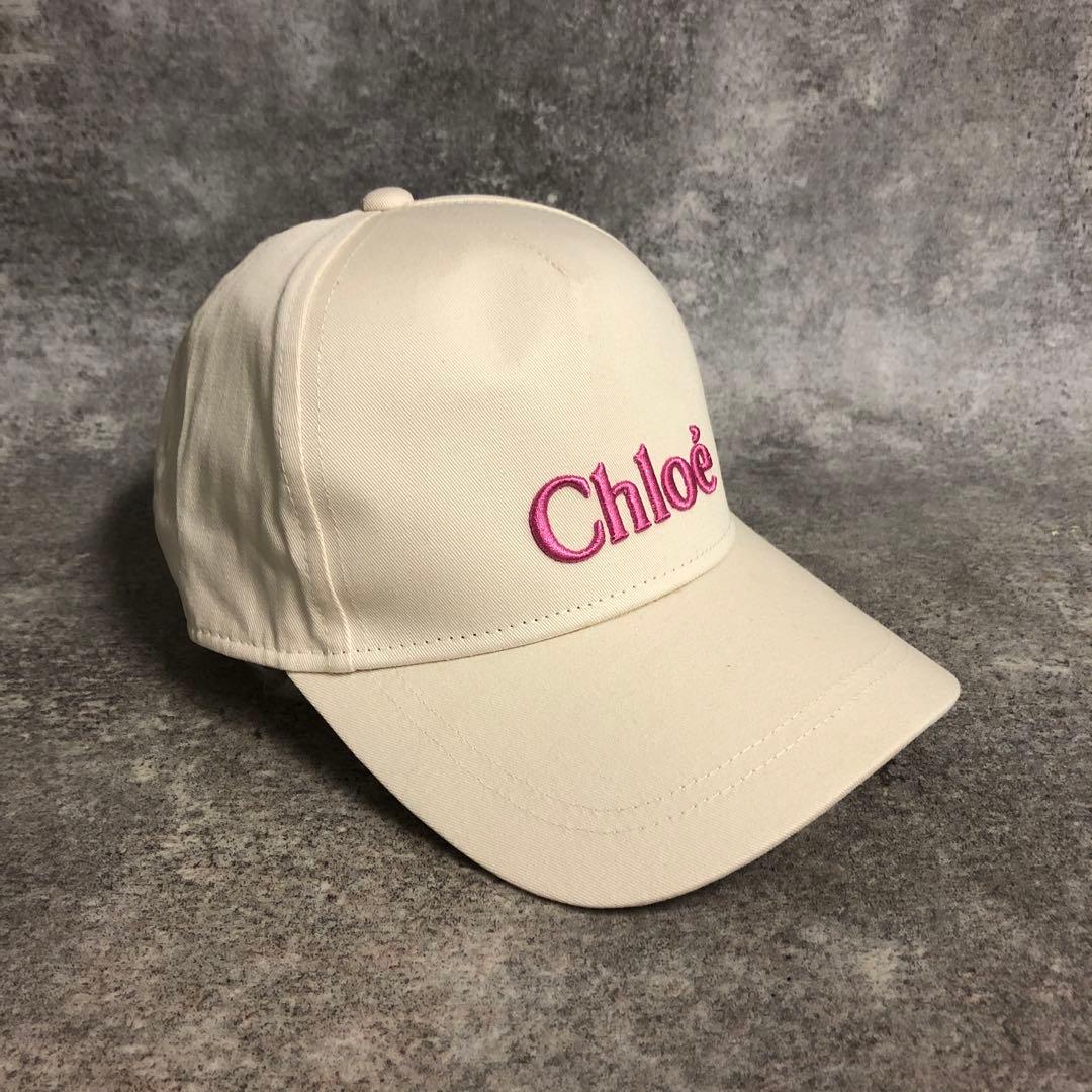 ■ Chloe クロエ ベースボールキャップ 帽子 ロゴ刺繍 56