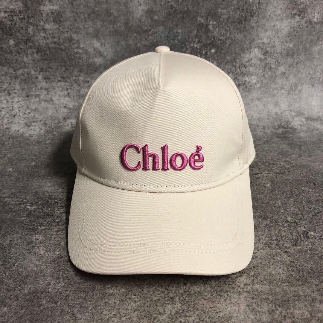 ■ Chloe クロエ ベースボールキャップ 帽子 ロゴ刺繍 56