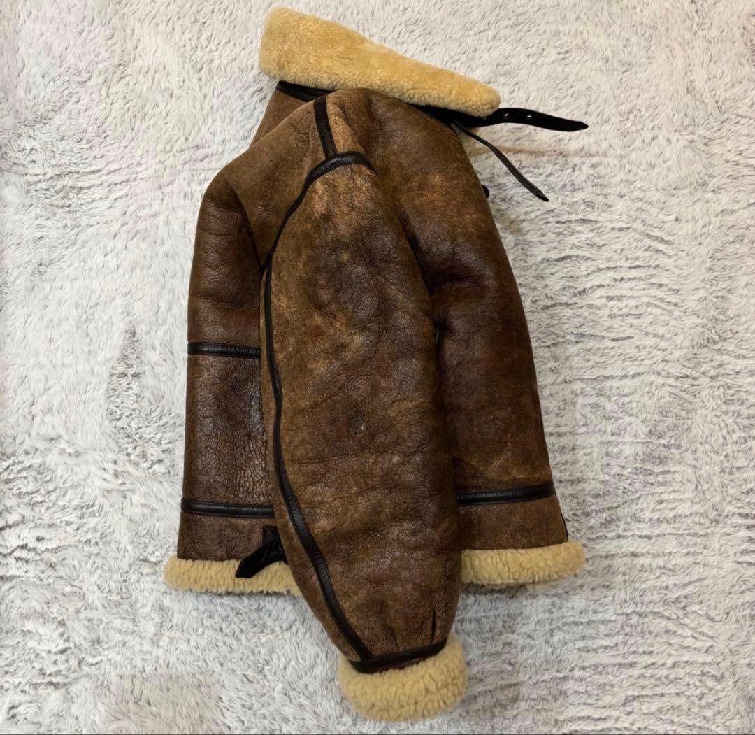 b-3 本革レザー ムートン フライトジャケット