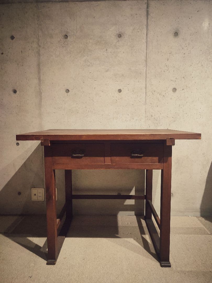 古道具 アンティーク 机 勉強机 作業台 テーブル