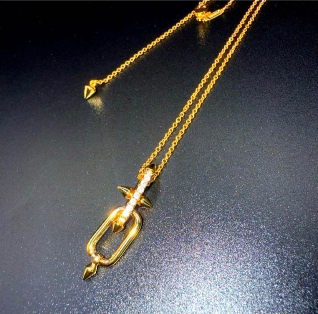 タイタンスパイク　ネックレス　登坂広臣着用モデル　イエローゴールド