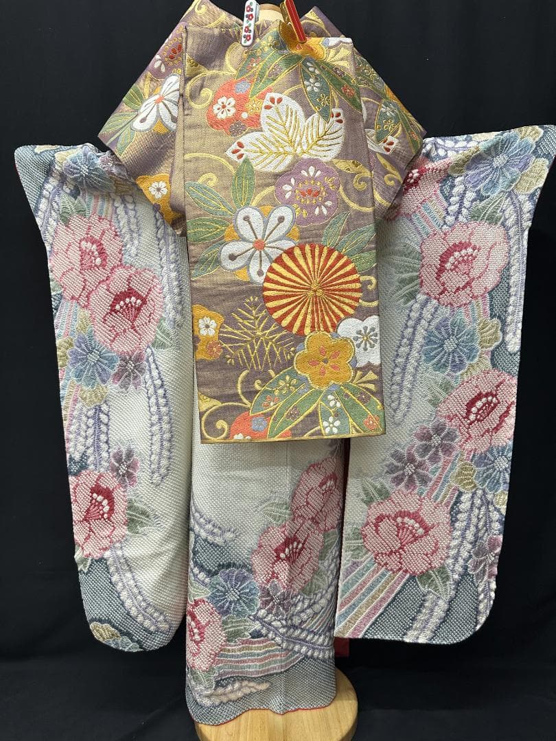 藤娘きぬたや 総絞り 牡丹下り藤 振袖 フルセット