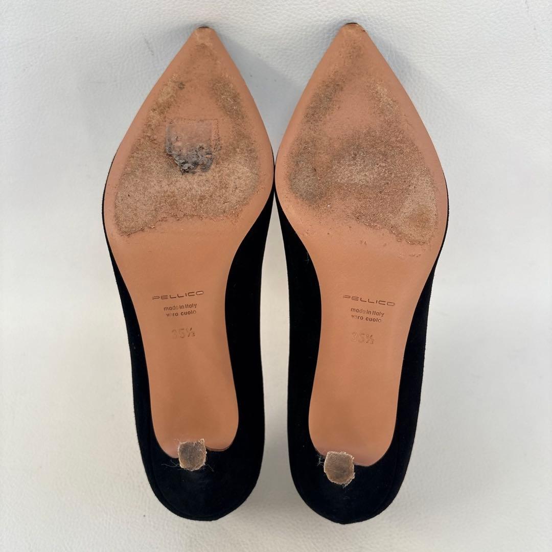 極美品✨PELLICO ANIMA 80 スエードパンプス 黒 35 1/2