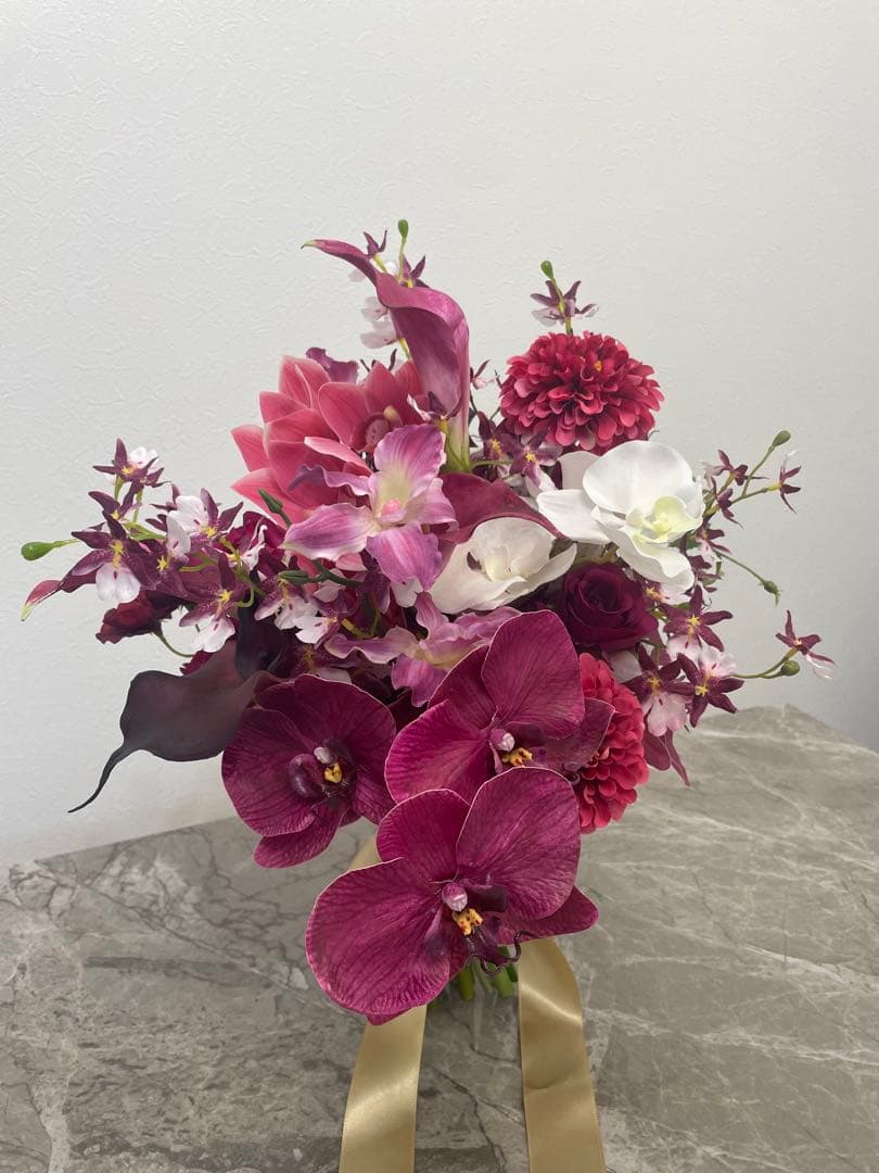 【美品】アーティフィシャルフラワーブーケ＆ブートニア